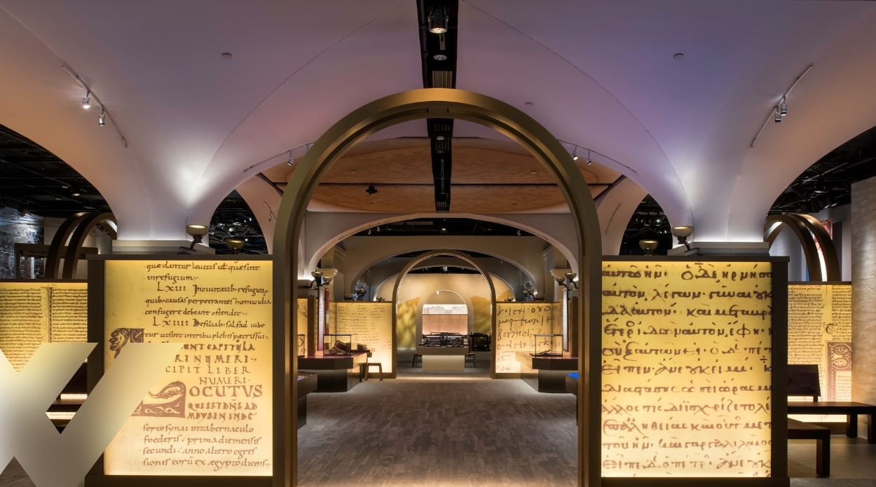 Museum of the bible with satinlite acid-etched glass