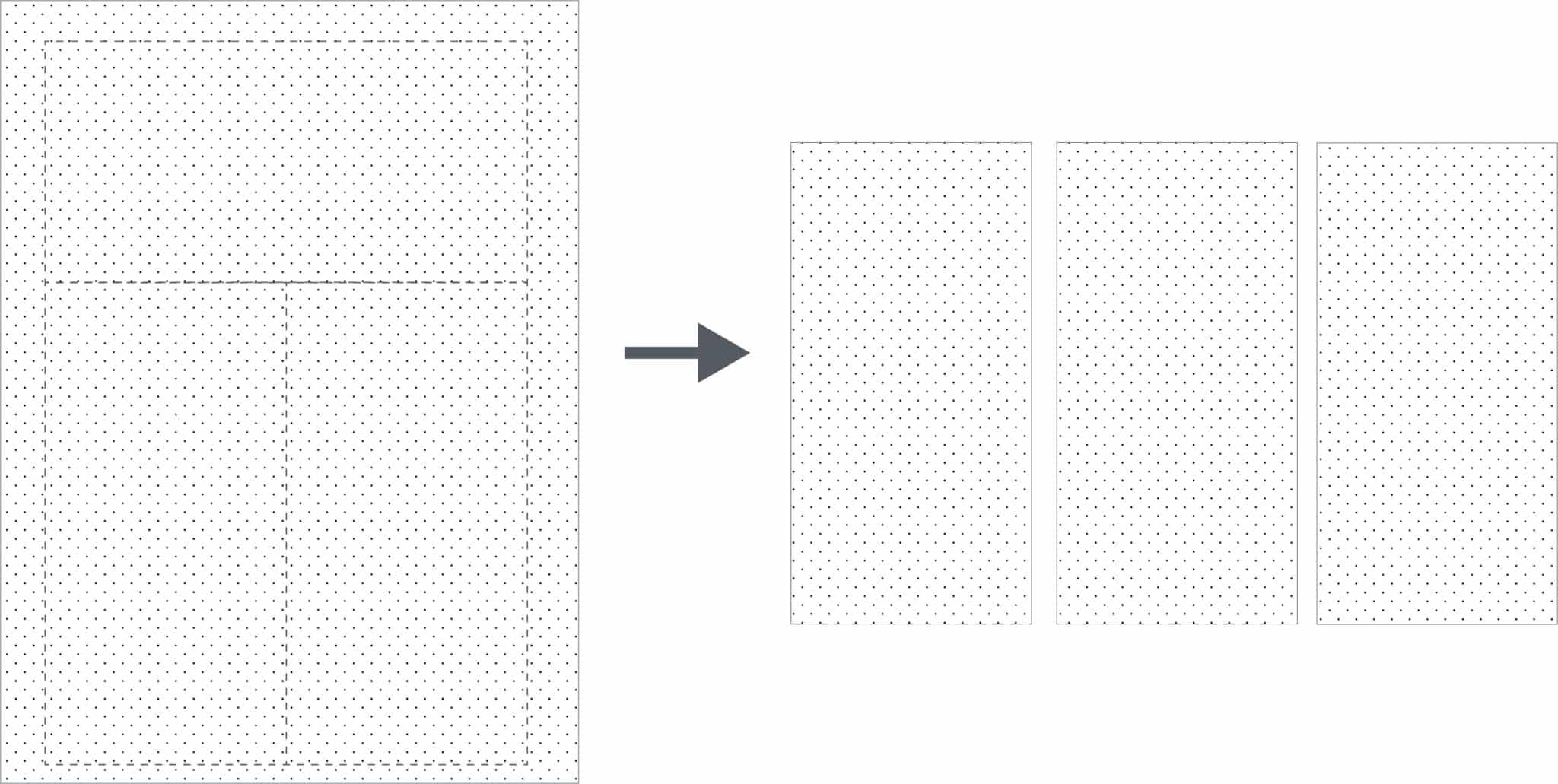 pattern rotation diagram with non-directional patterned etched glass