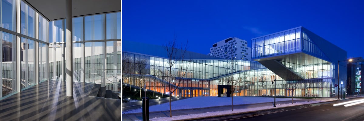 patterned acid etched glass at the University of Pennsylvania Krishna P. Singh Center for Nanotechnology